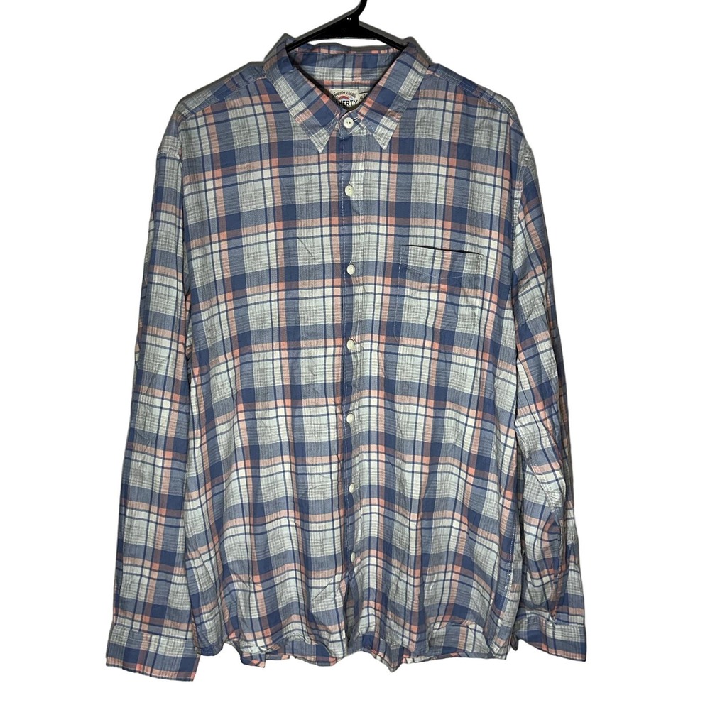 Faherty Shirt Men's Multicolor Plaid Long Sleeve Button Down Shirt Men's Size XL